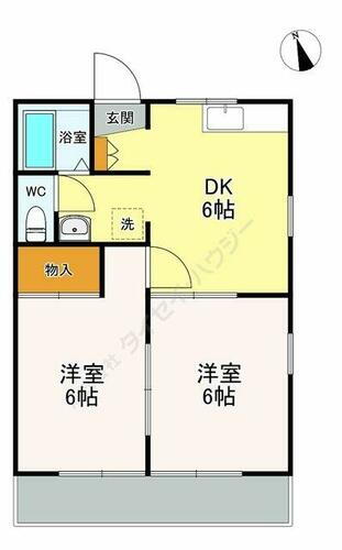 東京都小金井市桜町１丁目 武蔵小金井駅 2DK アパート 賃貸物件詳細