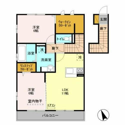 シエル　エトワール　Ａ 2階 2LDK 賃貸物件詳細