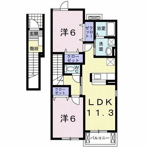 和歌山県和歌山市寺内 交通センター前駅 2LDK アパート 賃貸物件詳細