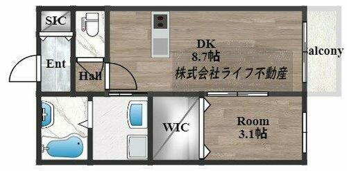 ラヴィ・クレール 2階 1LDK 賃貸物件詳細