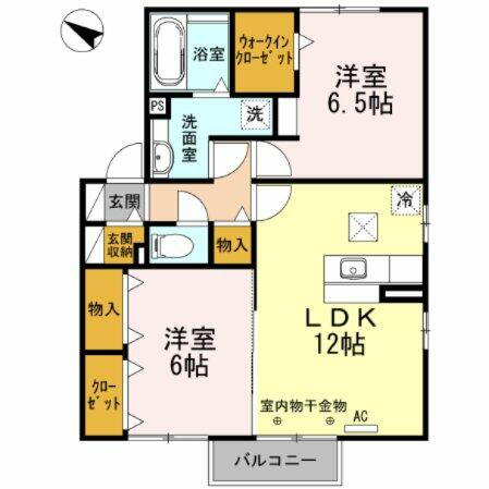 Ｄ－ｒｏｏｍ大信 1階 2LDK 賃貸物件詳細