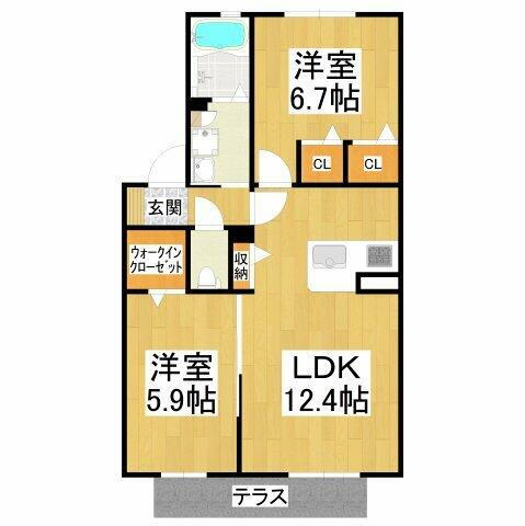 アークグレイス 1階 2LDK 賃貸物件詳細