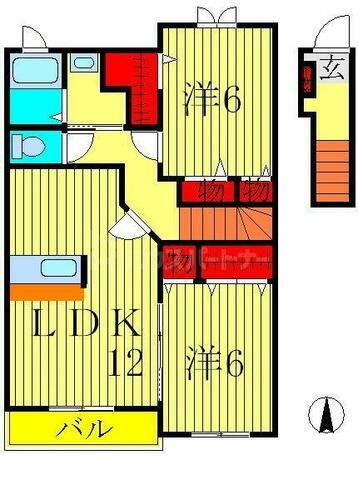 千葉県柏市手賀の杜４丁目 柏駅 2LDK アパート 賃貸物件詳細