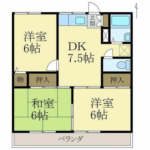 和歌山県和歌山市加納 紀伊中ノ島駅 3DK アパート 賃貸物件詳細