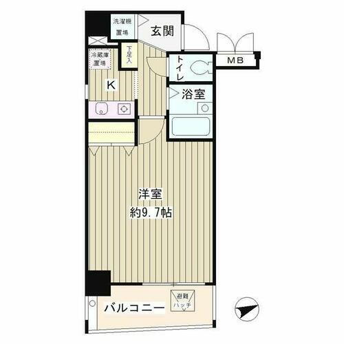 東京都港区三田３丁目 田町駅 1K マンション 賃貸物件詳細