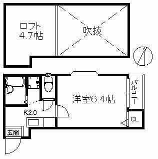 ポラリスＣｏｚｙ姪浜 2階 1K 賃貸物件詳細