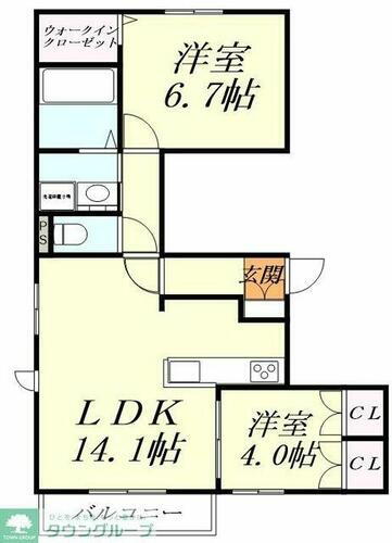 埼玉県越谷市千間台東３丁目 せんげん台駅 2LDK アパート 賃貸物件詳細