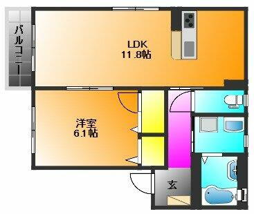福岡県久留米市高良内町 久留米大学前駅 1LDK アパート 賃貸物件詳細