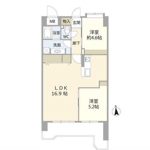 神奈川県横浜市青葉区新石川２丁目 あざみ野駅 2LDK マンション 賃貸物件詳細