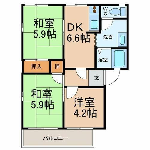 和歌山県和歌山市西庄 西ノ庄駅 3DK アパート 賃貸物件詳細