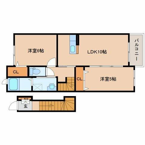 京都府木津川市梅美台２丁目 木津駅 2LDK アパート 賃貸物件詳細
