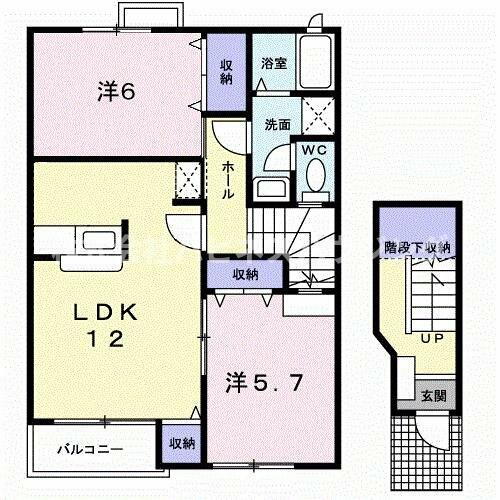 パークサイドヒルズ 2階 2LDK 賃貸物件詳細