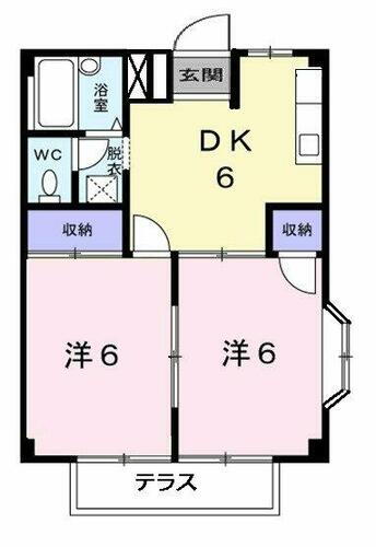 愛知県岡崎市赤渋町字郷東 岡崎駅 2DK アパート 賃貸物件詳細