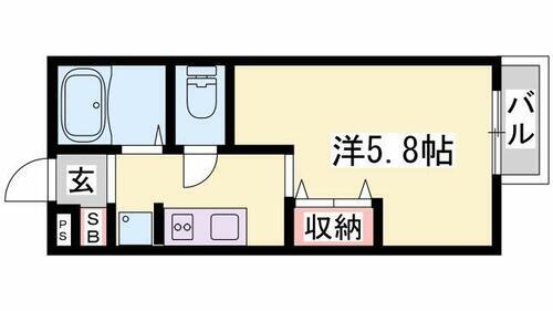 兵庫県姫路市岡田 手柄駅 1K アパート 賃貸物件詳細