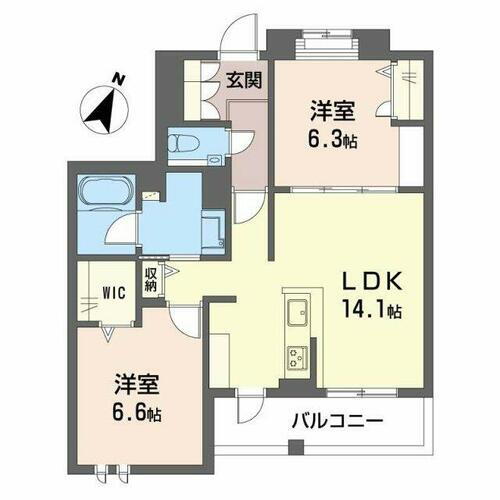 シャーメゾンガーデンズ芦屋浜町 2階 2LDK 賃貸物件詳細