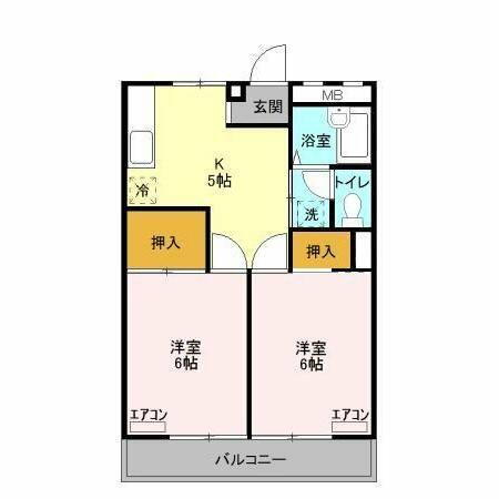 千葉県千葉市稲毛区小深町 四街道駅 2K アパート 賃貸物件詳細