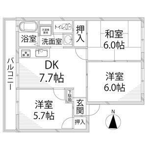 兵庫県姫路市広畑区西蒲田 英賀保駅 3DK アパート 賃貸物件詳細