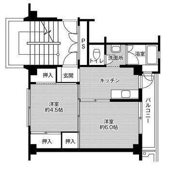 ビレッジハウス北条第三２号棟 5階 2K 賃貸物件詳細