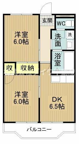 レジデンスボナール 3階 2DK 賃貸物件詳細