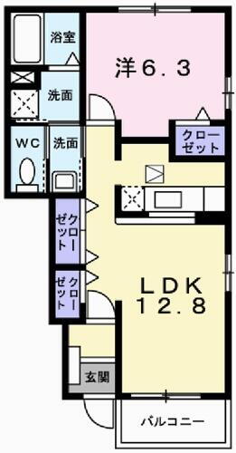 兵庫県姫路市飾東町佐良和 京口駅 1LDK アパート 賃貸物件詳細