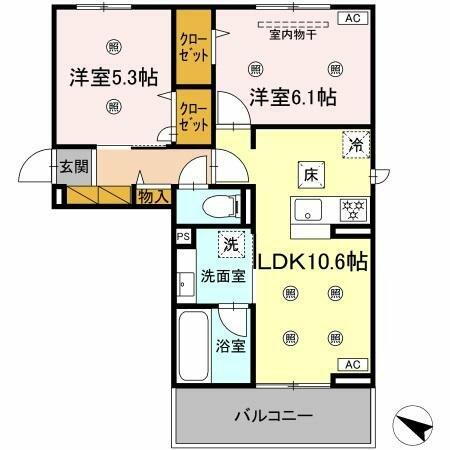 千葉県柏市中十余二 柏の葉キャンパス駅 2LDK 賃貸(賃貸マンション・アパート)