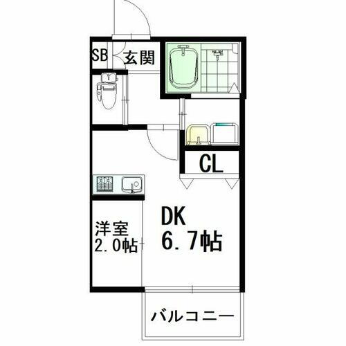 福岡県福岡市東区箱崎４丁目 箱崎九大前駅 1DK アパート 賃貸物件詳細