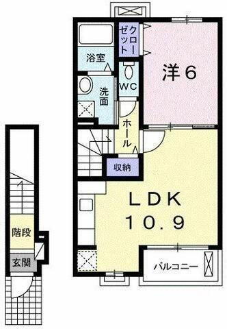 東京都あきる野市野辺 東秋留駅 1LDK アパート 賃貸物件詳細