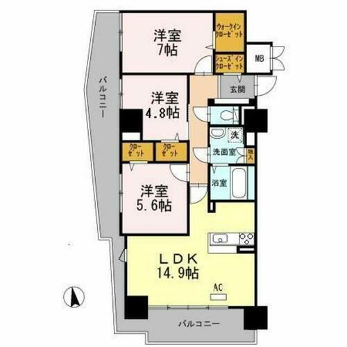 福岡県福岡市博多区麦野５丁目 雑餉隈駅 3LDK マンション 賃貸物件詳細
