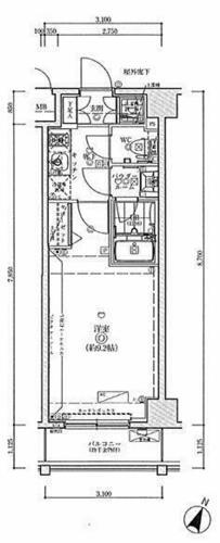 プレスタイル横濱ＳＯＵＴＨ 7階 1K 賃貸物件詳細
