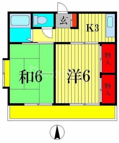 千葉県松戸市西馬橋幸町 馬橋駅 2K アパート 賃貸物件詳細