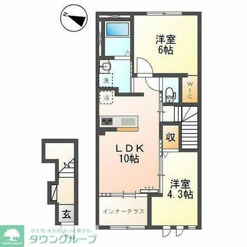 東京都日野市西平山５丁目 長沼駅 2LDK アパート 賃貸物件詳細
