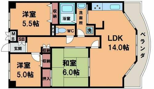 大阪府大阪市天王寺区大道２丁目 寺田町駅 3LDK マンション 賃貸物件詳細