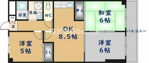 ＮＡＧＡＲＥ３５ 3階 3DK 賃貸物件詳細