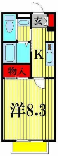 千葉県松戸市高柳新田 六実駅 1K アパート 賃貸物件詳細