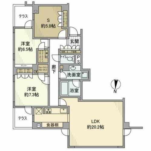東京都新宿区払方町 市ケ谷駅 2SLDK マンション 賃貸物件詳細