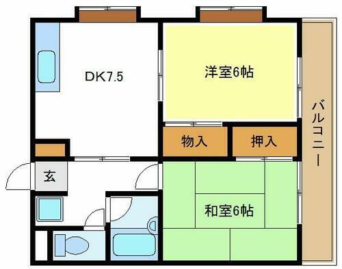 千葉県市川市欠真間１丁目 南行徳駅 2DK マンション 賃貸物件詳細