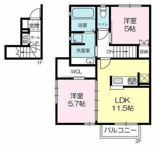 兵庫県神戸市西区玉津町今津 明石駅 2LDK アパート 賃貸物件詳細