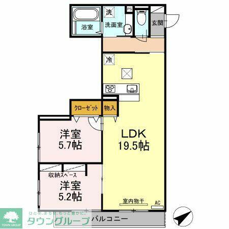 プラムスクエア 1階 2LDK 賃貸物件詳細