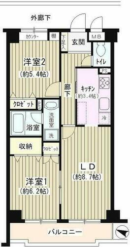 東京都世田谷区給田３丁目 仙川駅 2LDK マンション 賃貸物件詳細