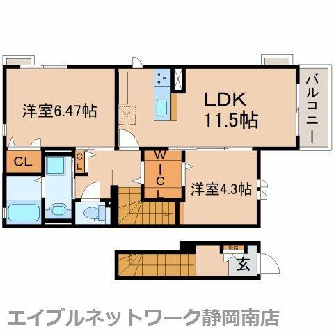 静岡県焼津市田尻北 焼津駅 2LDK アパート 賃貸物件詳細