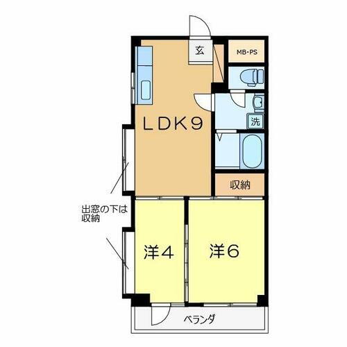 コーポ谷知 3階 2LDK 賃貸物件詳細