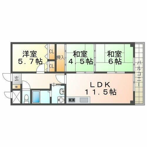 兵庫県尼崎市立花町４丁目 立花駅 3LDK マンション 賃貸物件詳細