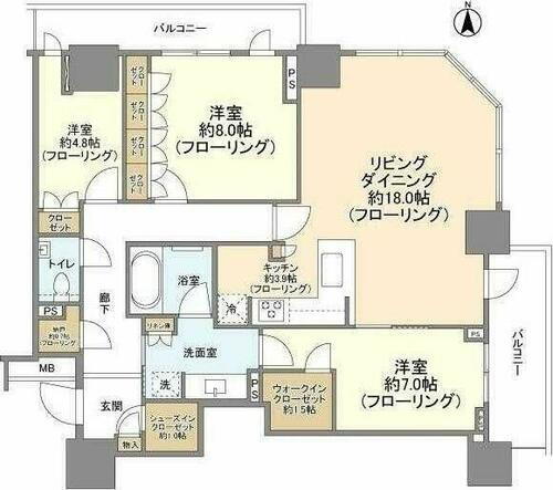 千葉県千葉市美浜区若葉３丁目 海浜幕張駅 3LDK マンション 賃貸物件詳細