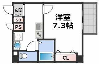 パークハウスナンバ 9階 1K 賃貸物件詳細