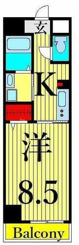 東京都葛飾区東新小岩２丁目 新小岩駅 1K マンション 賃貸物件詳細