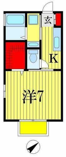 千葉県船橋市前貝塚町 塚田駅 1K アパート 賃貸物件詳細