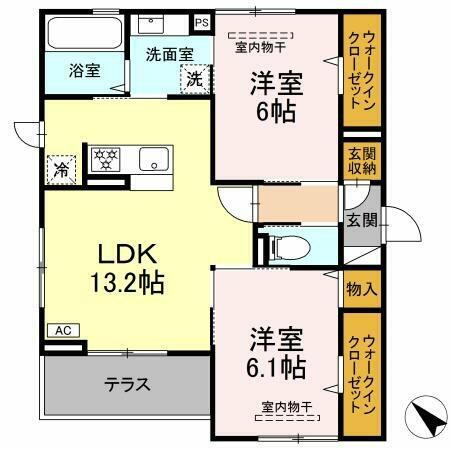 山梨県中巨摩郡昭和町西条 国母駅 2LDK アパート 賃貸物件詳細