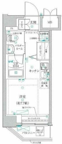 クラリッサ川崎ソレイユ 7階 ワンルーム 賃貸物件詳細