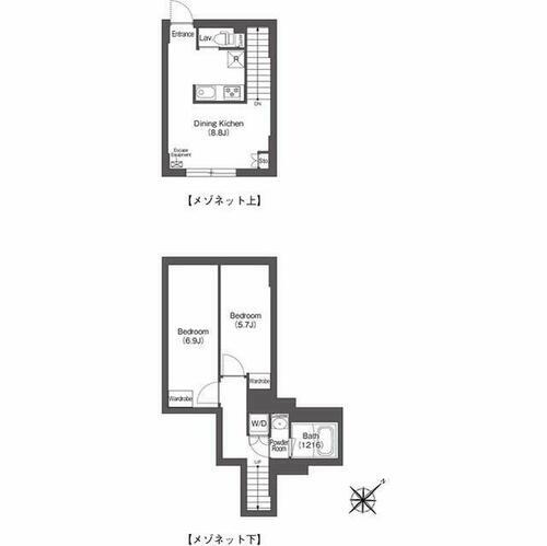 ディームス大井町フォレスト 地下1階 2DK 賃貸物件詳細