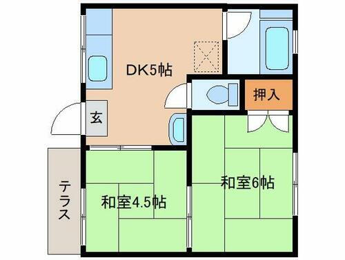 奈良県奈良市三条桧町 新大宮駅 2DK アパート 賃貸物件詳細